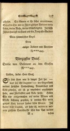 Vierzigster Brief ... Sieben und vierzigster Brief