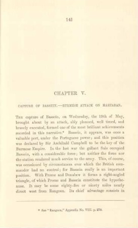 Chapter V. Capiture of Bassein. - Burmese attack on Martaban