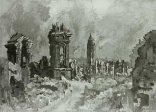 Das zerstörte Dresden : Das zerstörte Dresden. Öl, Leinwand; 110 x 150, 5 cm. 1957