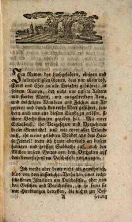 Rede des Oberlandrabbiners J** zu H** : gehalten daselbst in der Synagoge am grossen Sabbathe
