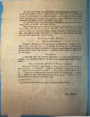 Literarische Ankündigung. Im Comptoir des österreichischen Beobachters auf dem Petersplatze beym Auge Gottes Nro. 603, ist zu haben: Nützliche und interessante Militär-Skizzen für Soldaten und ihre Freunde im österreichschen Kaiserstaate : [Prospekt]