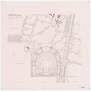 Fußballstadion in der Kongresshalle, Nürnberg: Lageplan 1:2000