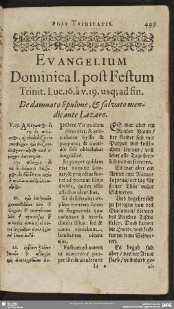 Evangelium Dominica I. post Festum Trinit.