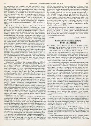 636-638 [Rezension] Baumann, Julius, Mission und Ökumene in Südwestafrika