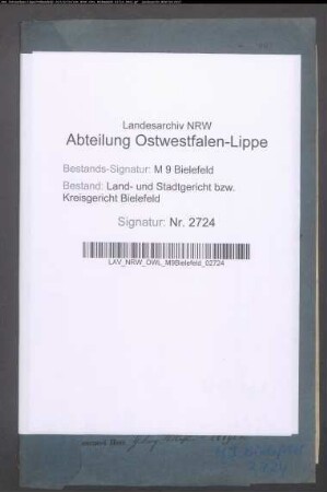 Erblasser: Becker, Margarethe, geb. Cordwittenborg: Testament