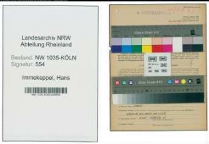 Entnazifizierung Hans Immekeppel , geb. 19.07.1898 (Ingenieur)