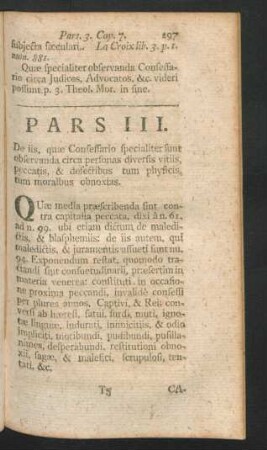 Pars III. De iis, quae Confessario specialiter sunt observanda circa personas diversis vitiis, ...