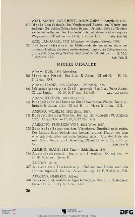 Neuere Gemälde (Nr. 321-536)
