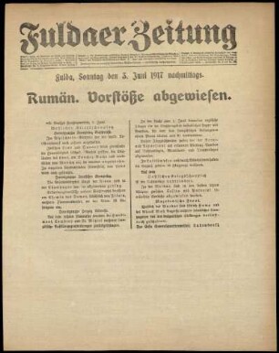 Ausgabe vom Sonntag, den 03. Juni 1917.