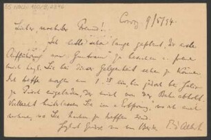 Brief an Karl Klindworth : 09.05.1894