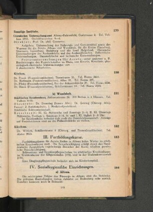 IV. Sozialhygienische Einrichtungen