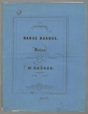 Danse basque; D|b; pf; op. 14 - BSB Mus.Schott.Ha 9948-3