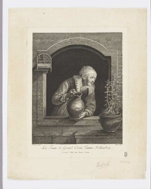 La Tante de Gerard Dow, Peintre Hollandois