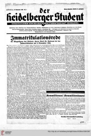 Wintersemester 1932/1933 (71. Halbjahr)