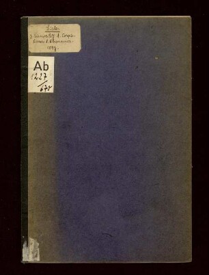 Lieder zur Einweihungsfeier des Corpshauses der Rhenania zu Bonn 23./24. October 1897
