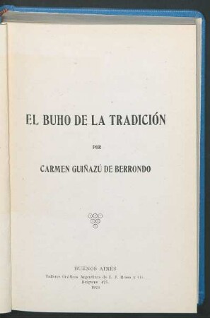 El buho de la tradición