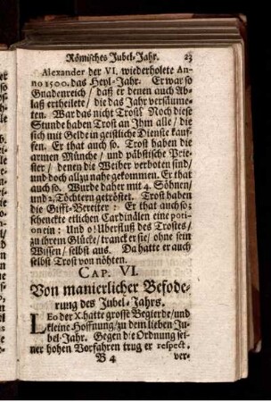 Von manierlicher Befoderung des Jubel-Jahrs