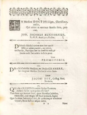 Carmina gratulatoria in honorem ... Ioh. Andreae Cramer, Isnensis