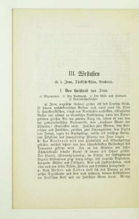 III. Westasien