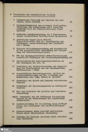9 Verzeichnis der wesentlichsten Tabellen