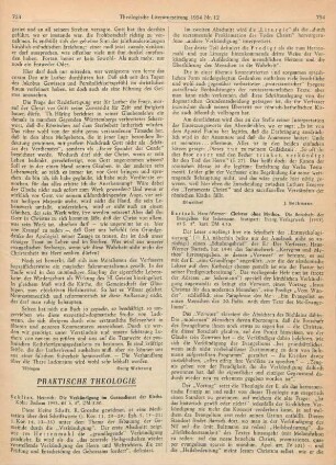 754-756 [Rezension] Bartsch, Hans-Werner, Christus ohne Mythos