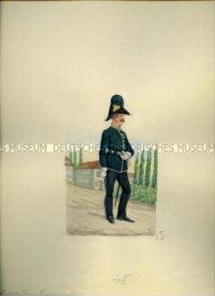 Uniformdarstellung, Gouverneur des Kadettencorps, Sachsen, 1860.