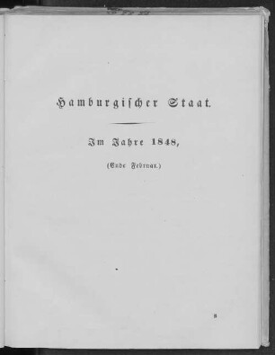 Hamburgischer Staat. Im Jahre 1848, (Ende Februar.)