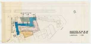 Wohnhäuser Kleiststraße 37-40 / Eisenacher Straße 120-122, Berlin-Schöneberg: Lageplan 1:500