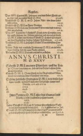Annus Christi M. D. XXXV.
