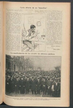 La manifestación de los círculos de obreros católicos