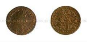 Französischer Rechenpfennig mit König Ludwig XIV. (lateinisch, französisch)