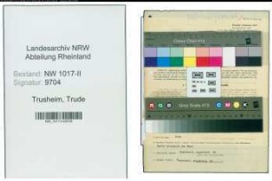 Entnazifizierung Trude Trusheim , geb. 11.02.1918 (Verkaeuferin)