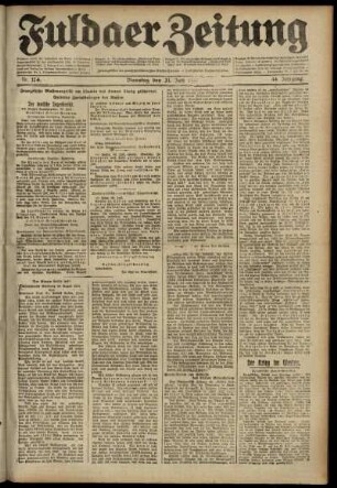 Ausgabe vom Dienstag, den 31. Juli 1917.