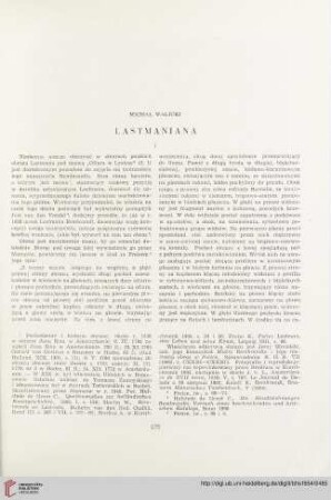 16: Lastmaniana