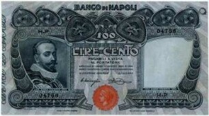 Geldschein, 100 Lire, 10.11.1908