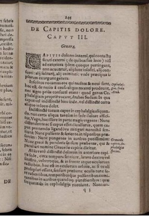 Caput III. De Capitis Dolore