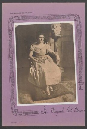 Suplemento de "Anales" : [Fotografía de] Sta. Margarita Cat Alvarez