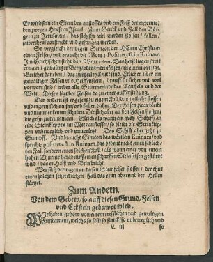 Zum Andern. Von dem Gebew/ so auff diesen Grund/ Felsen und Eckstein gebawet wird.