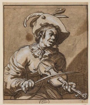 Violinspieler in Halbfigur