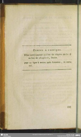 Fautes à corriger