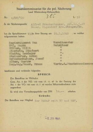 Frankenhauser, Albert