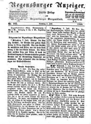 Regensburger Anzeiger : General-Anzeiger und Handelszeitung. 1866, 7 - 12 = Nr. 179 (2. Juli) - Nr. 360 (31. Dezember)