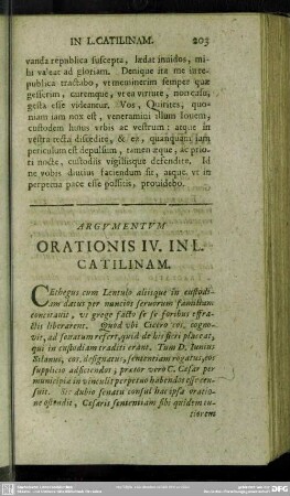 [Oratio IV. In L. Catilinam, In Senatu]