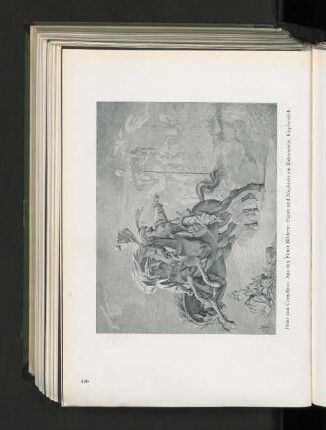 Aus den Faust-Bildern: Faust und Mephisto am Rabenstein. Kupferstich.