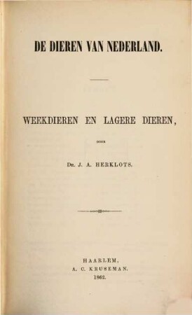 De Dieren van Nederland : Weekdieren, 2