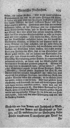 Nachricht von dem Armen- und Zuchthause zu Waldheim, und dem Armen- und Waisenhause zu Torgau.