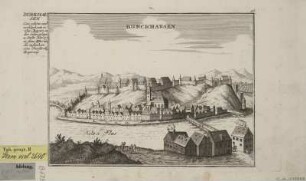 Ansicht von Burghausen, Kupferstich, um 1705? : Burckhausen / [G. Bodenehr exc.]. - [Augusta Vindelicorum] , [ca. 1705?]. - 1 Ansicht : Kupferst. ; 21 x 16 cm. Mit Erl. - Oben rechts: 26