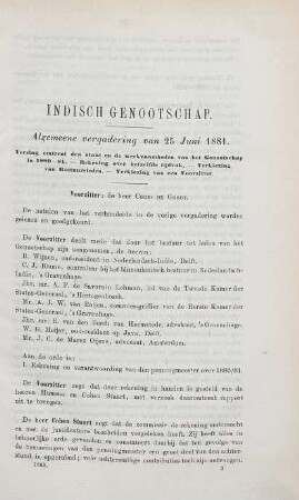 Algemeene vergadering van 25 Juni 1881