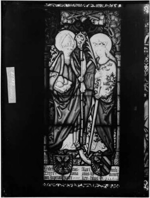 Schloß Eberstein Glasmalerei Heiliger Nikolaus und heilige Katharina (um 1497)