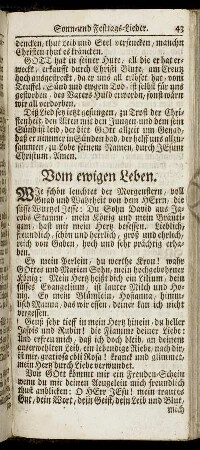 Vom ewigen Leben. - Buß- und Abendmahls- Lieder.